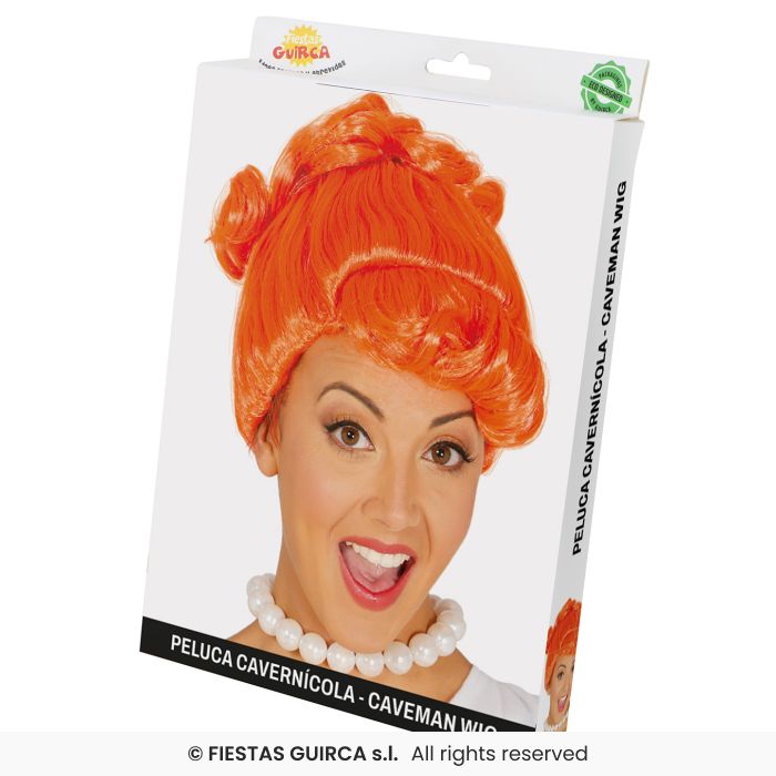 Orange Cave Woman Wig