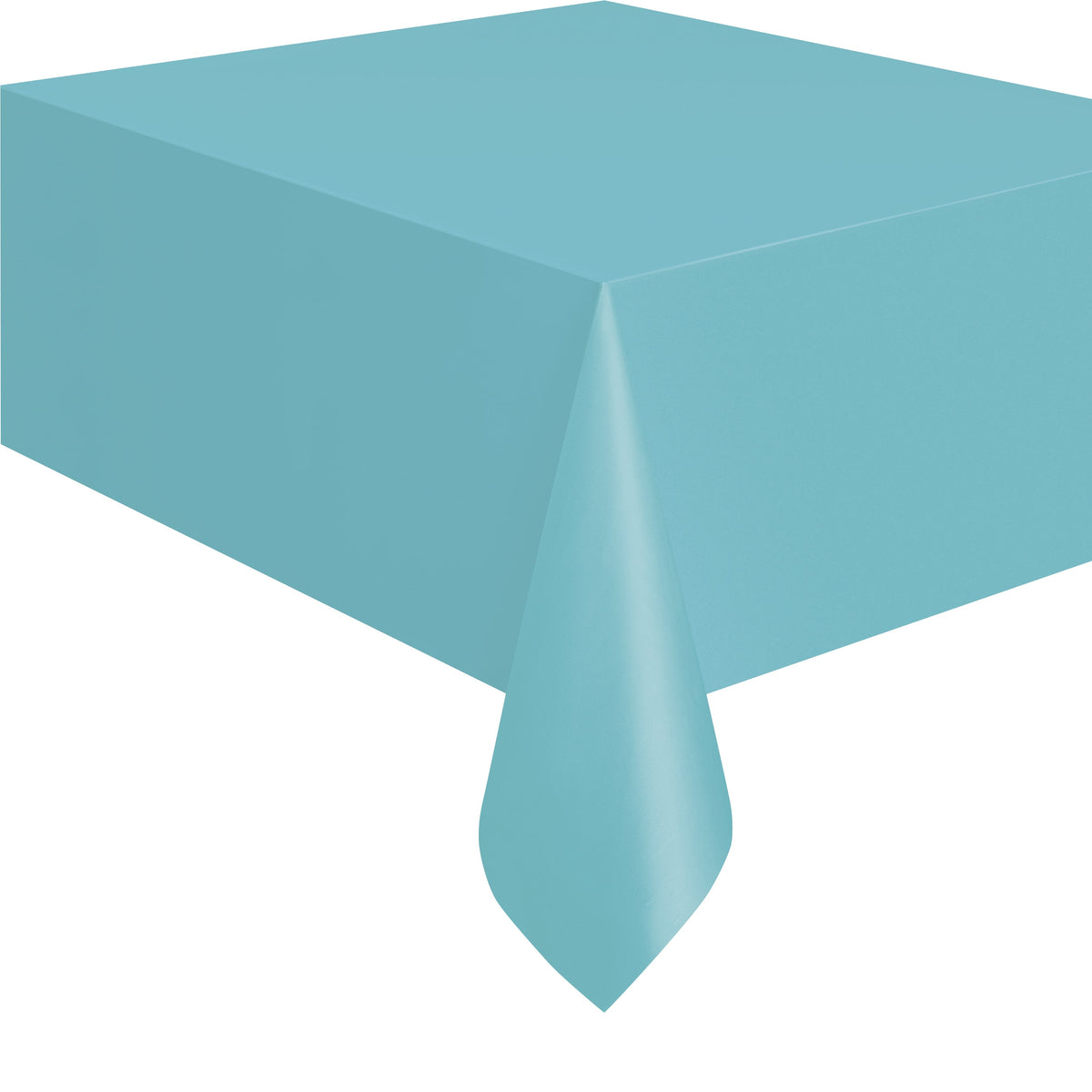 Terrific Teal Rectangle Plastic Table Cover 54" x 108"