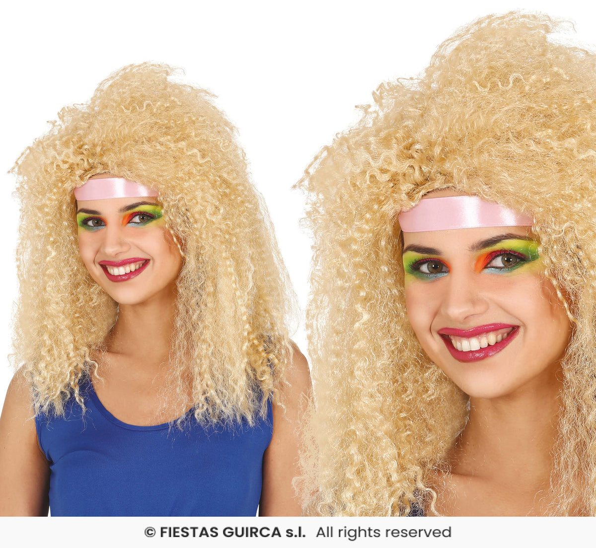 Blonde 80s Curly Mane Wig
