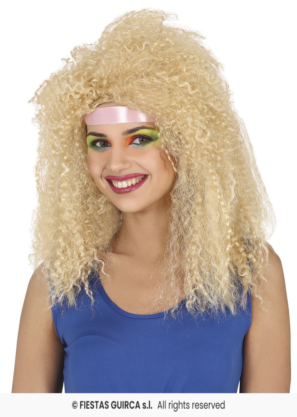 Blonde 80s Curly Mane Wig