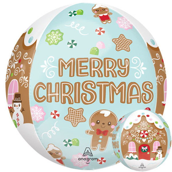 15 Baking Spirits Bright Merry Christmas Orbz Foil Balloon