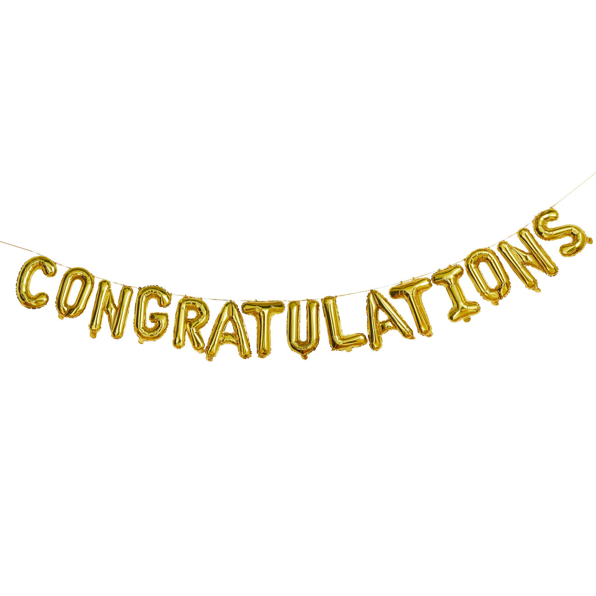 Gold 'Congratulations' 16" Foil Balloon Garland