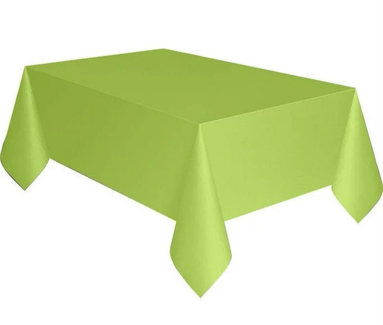 Lime Green Rectangle Plastic Table Cover 54" x 108"