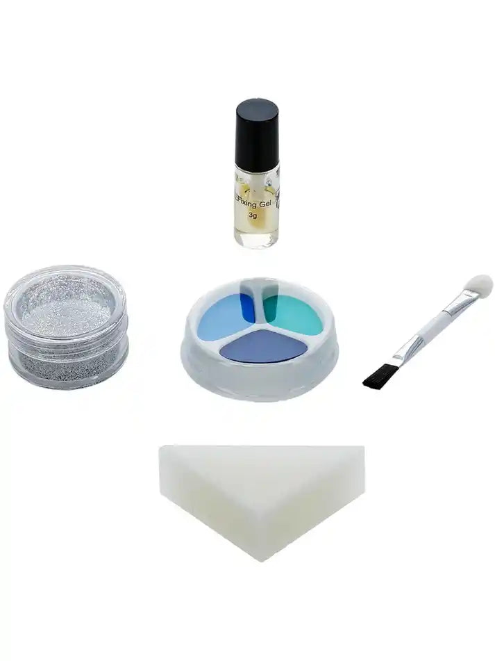 Smiffys Make-Up FX, Peacock Aqua Kit