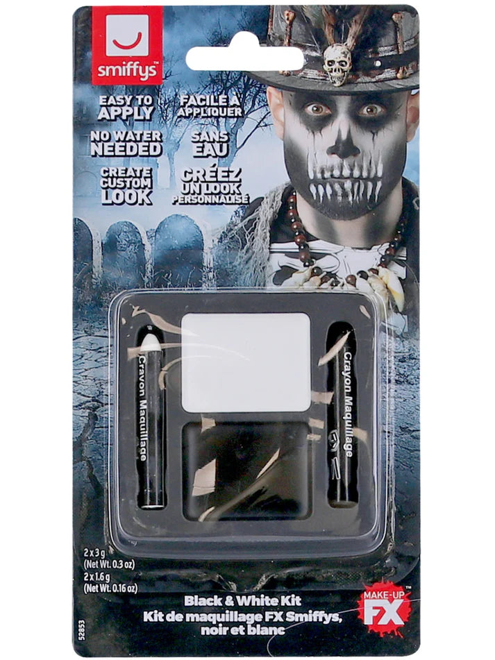 Smiffys Make-Up FX, Black & White Kit