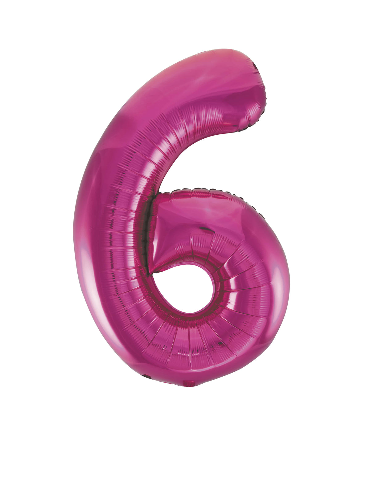 Pink Number 6 Foil Balloon 34"