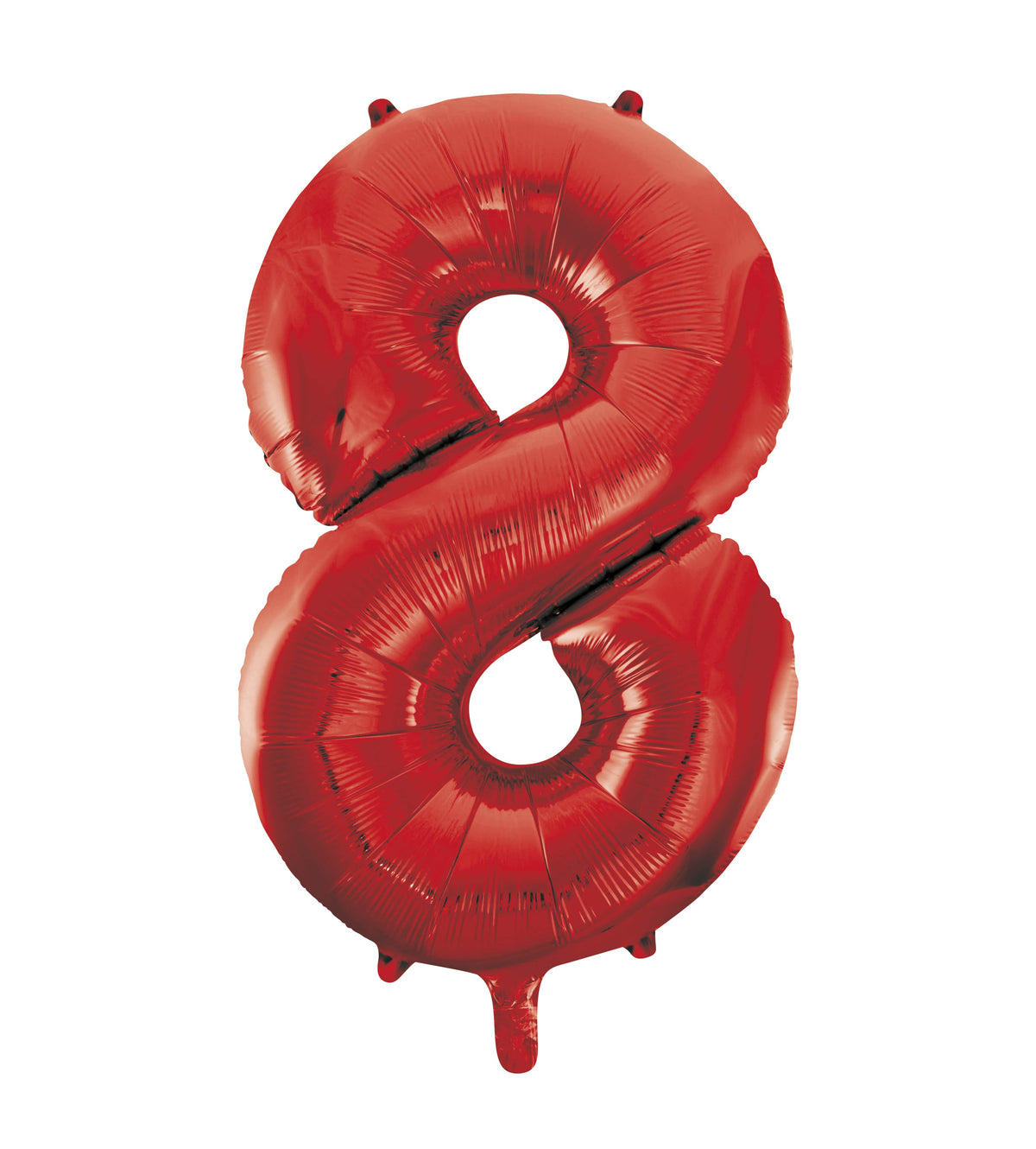 Red Number 8 Foil Balloon 34"
