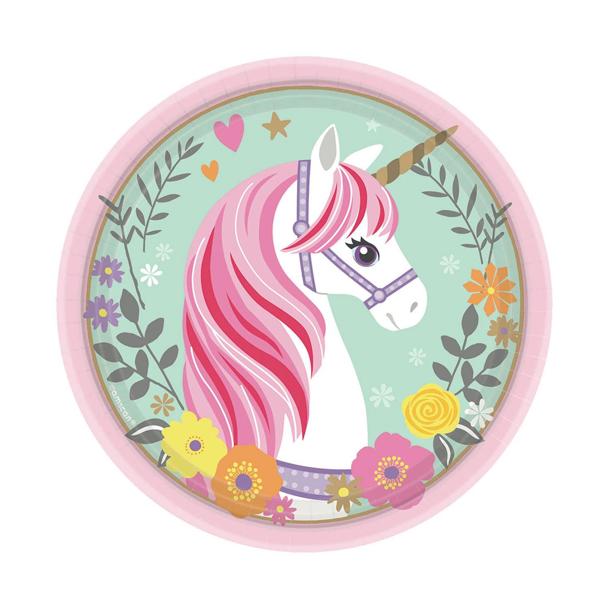 Magical Unicorn Paper Plates 7" - 8pk