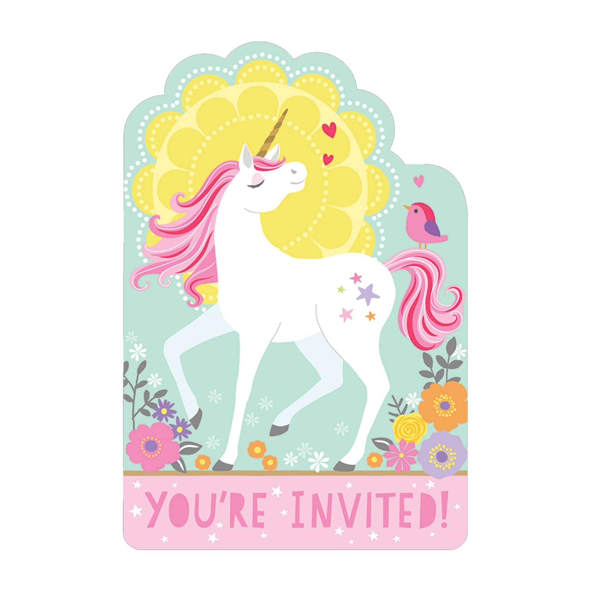 Magical Unicorn Postcard Invitations - 8pk