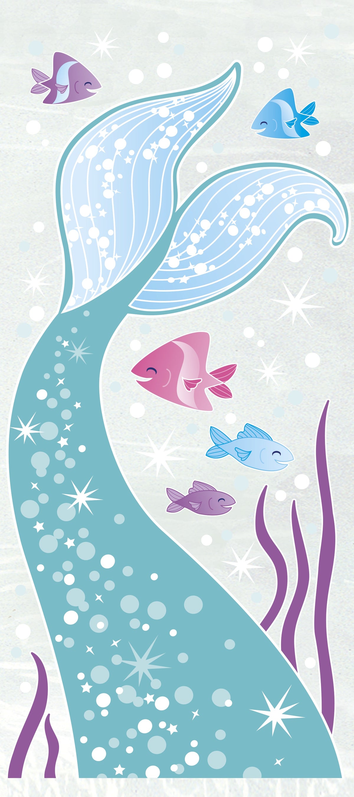 Mermaid Cellophane Gift Treat Bags5"x11" -20pk