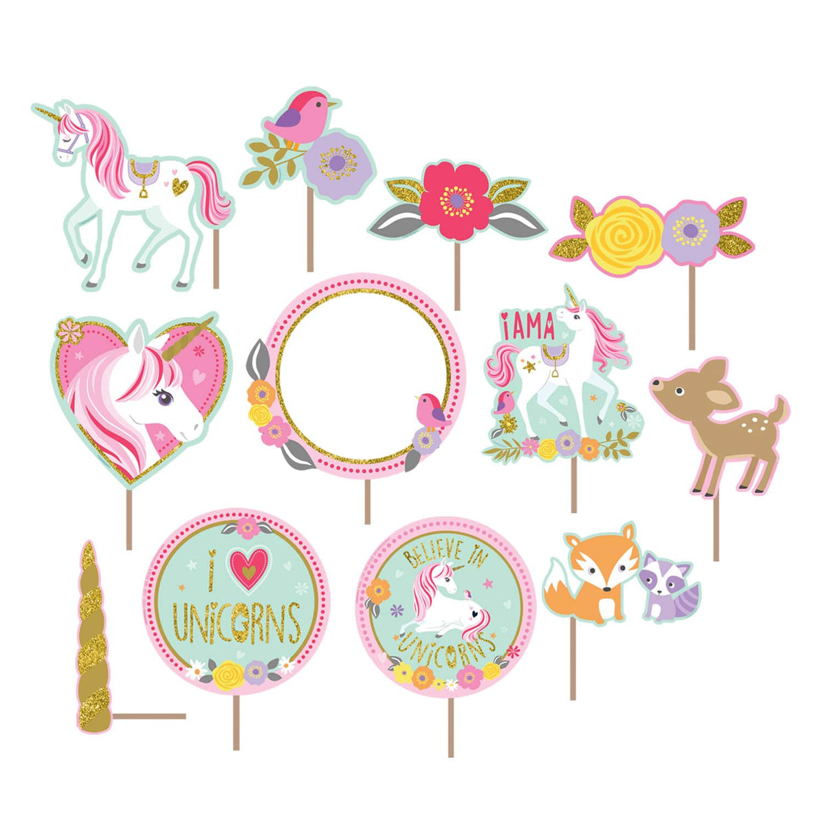 Magical Unicorn Wall Decorations with Photo Props