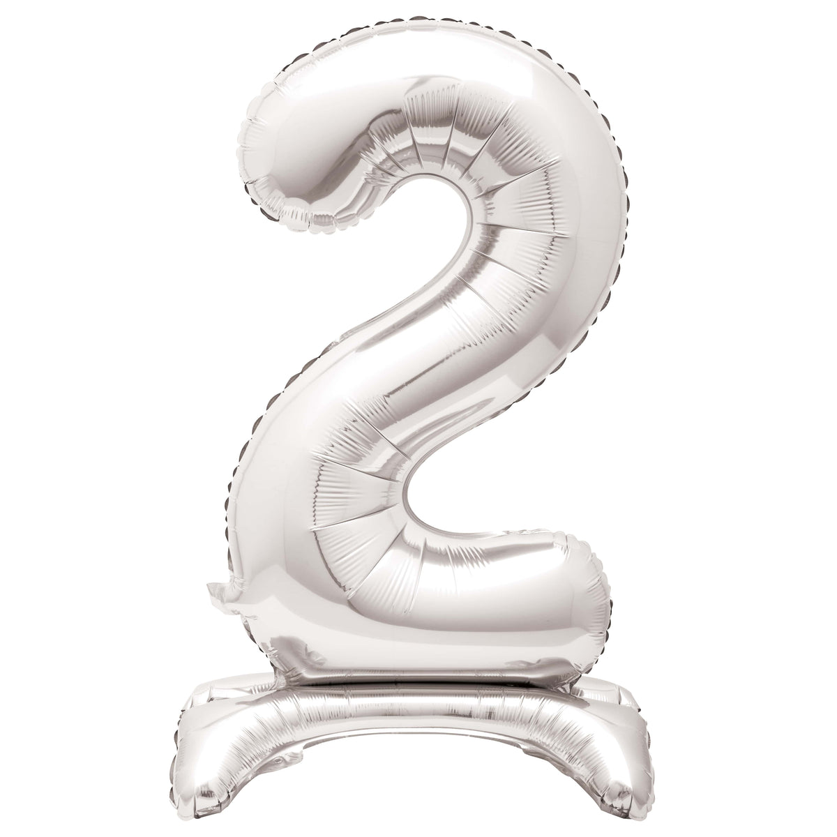 Air Fill Giant Standing Foil Balloon - Silver Number 2