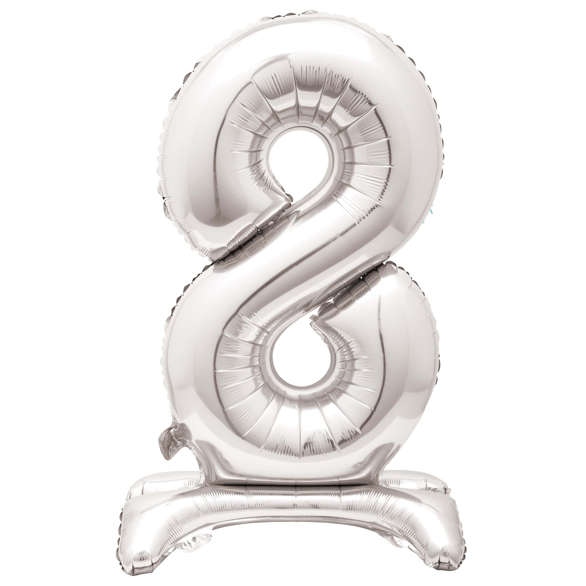 Air Fill Giant Standing Foil Balloon - Silver Number 8