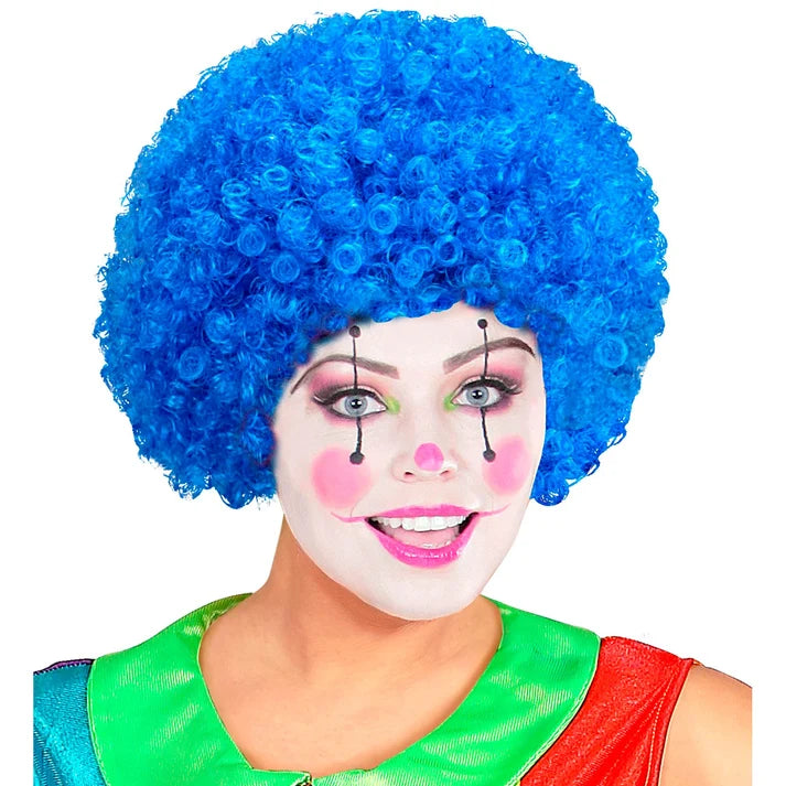 Adult Unisex Blue Clown Wig