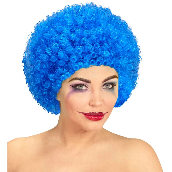 Adult Unisex Blue Clown Wig