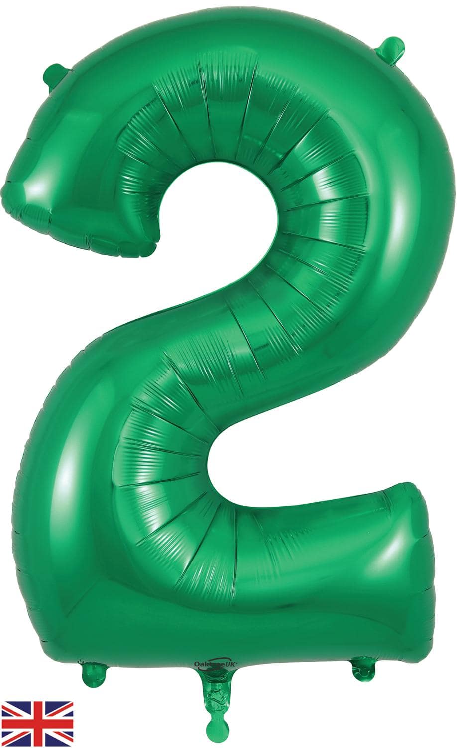 Green Number 2 Foil Balloon 34"