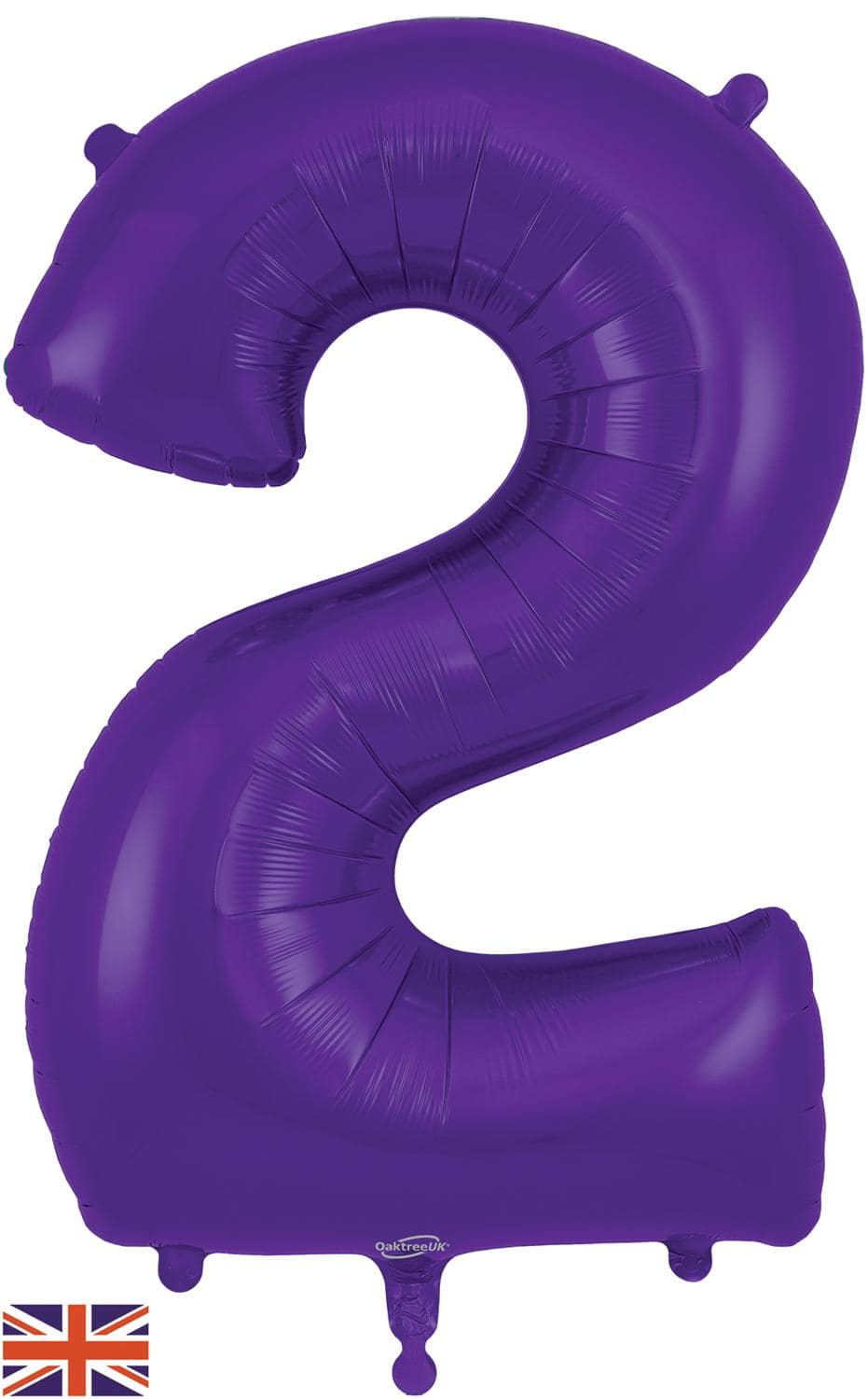 Purple Number 2 Foil Balloon 34"