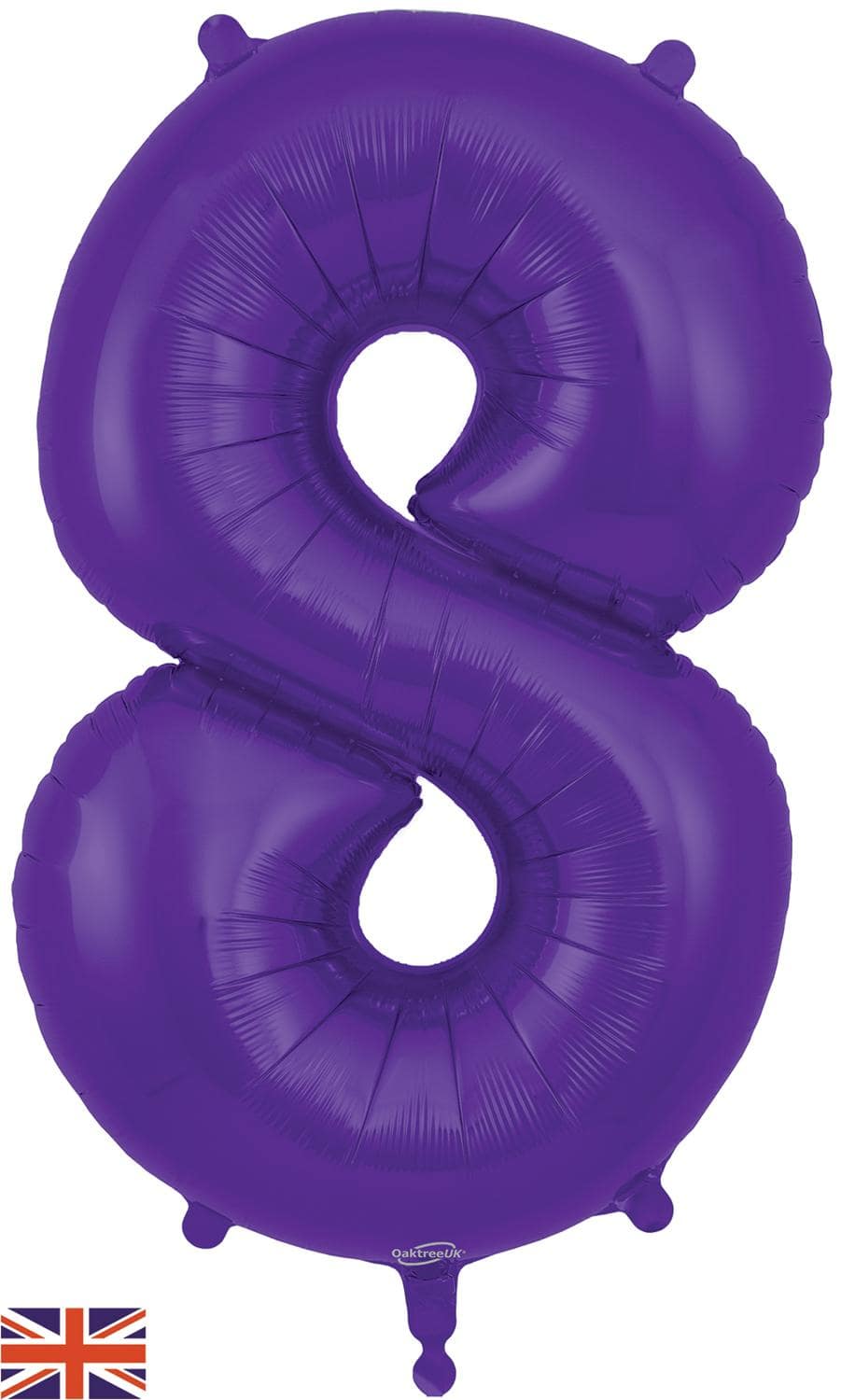 Purple Number 8 Foil Balloon 34"