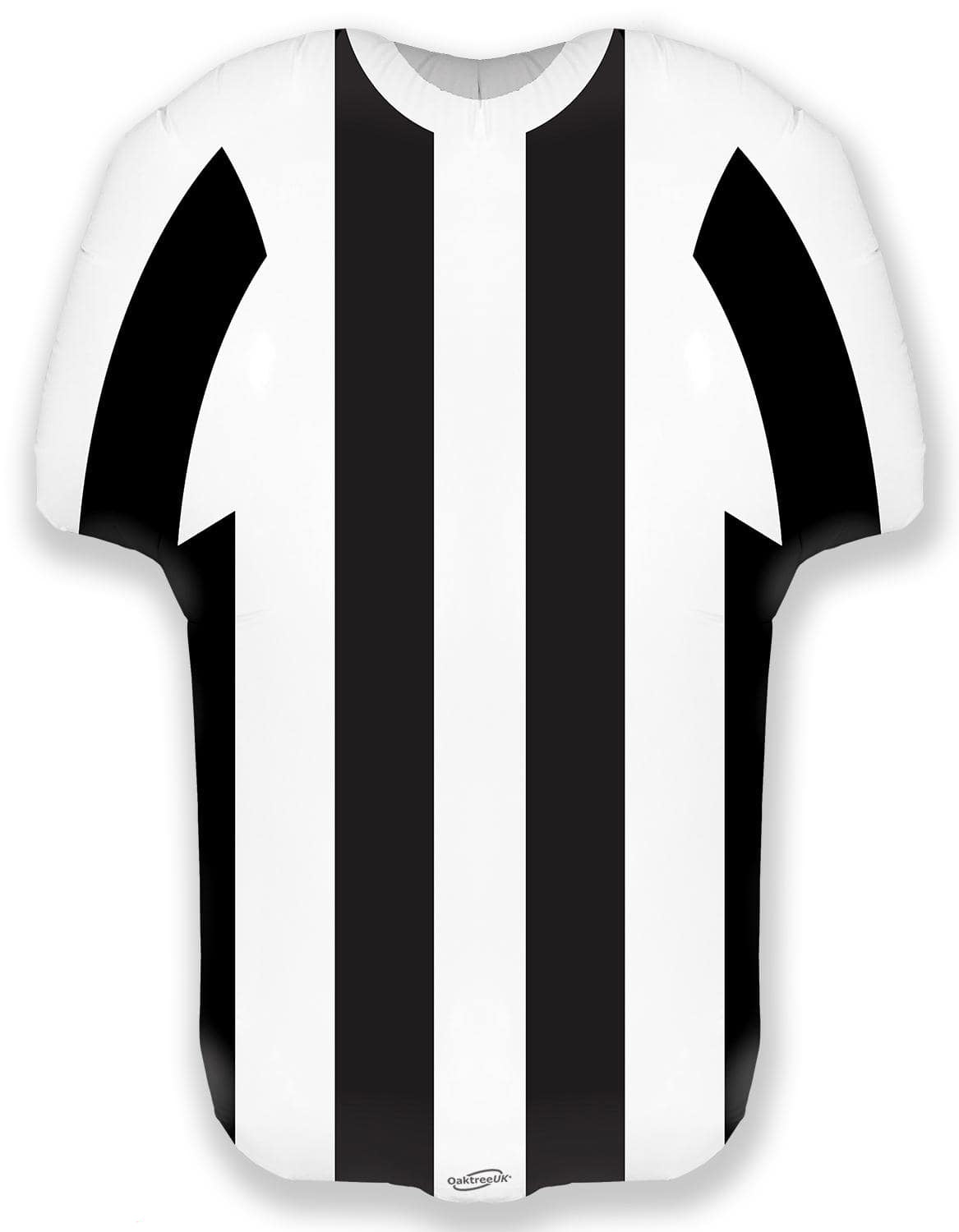 Sports Football Shirt Black & White Stripe Balloon - 24"