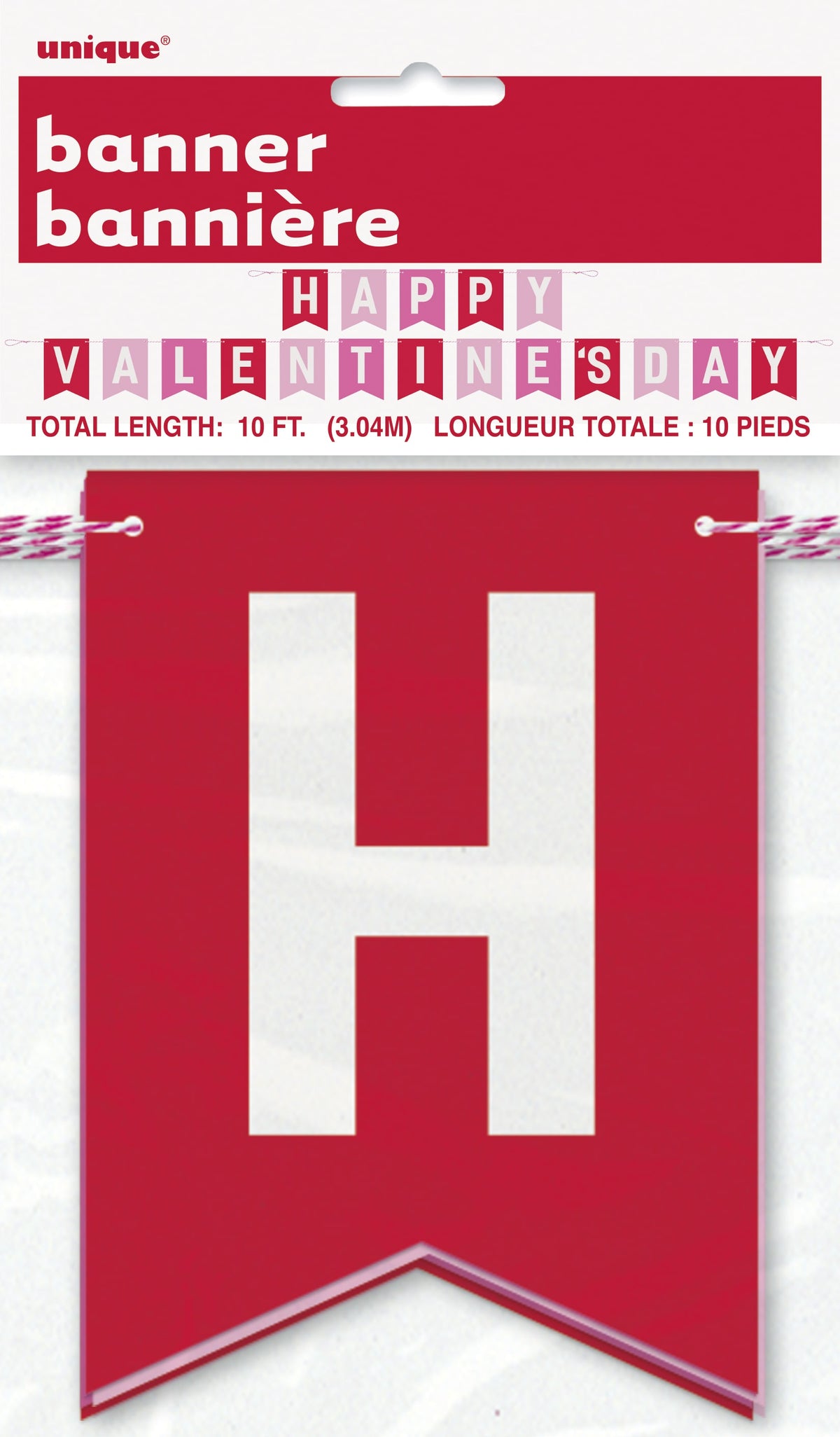 Red & Pink Happy Valentine's Day Pennant Banner