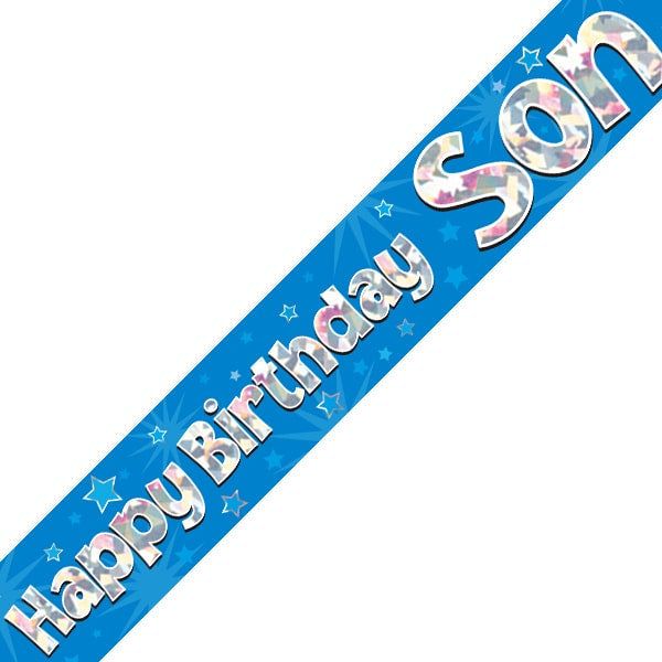 Birthday Blue Sparkle Banners - Various