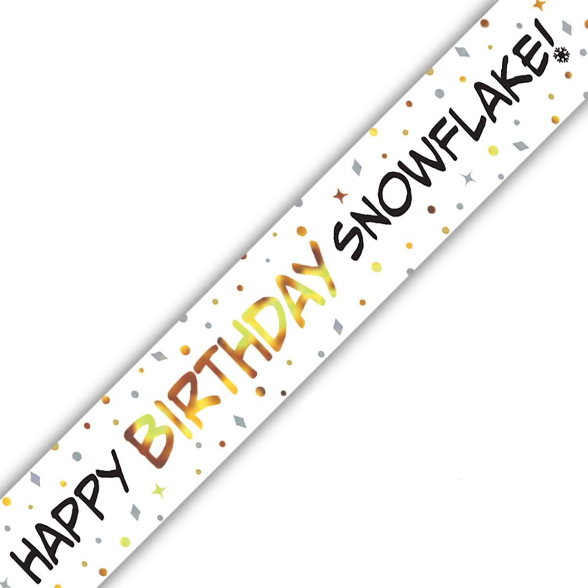 9ft Banner - Happy Birthday Snowflake