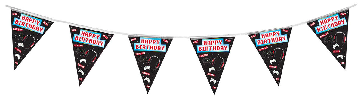 Happy Birthday Gaming Bunting - 11 Flag