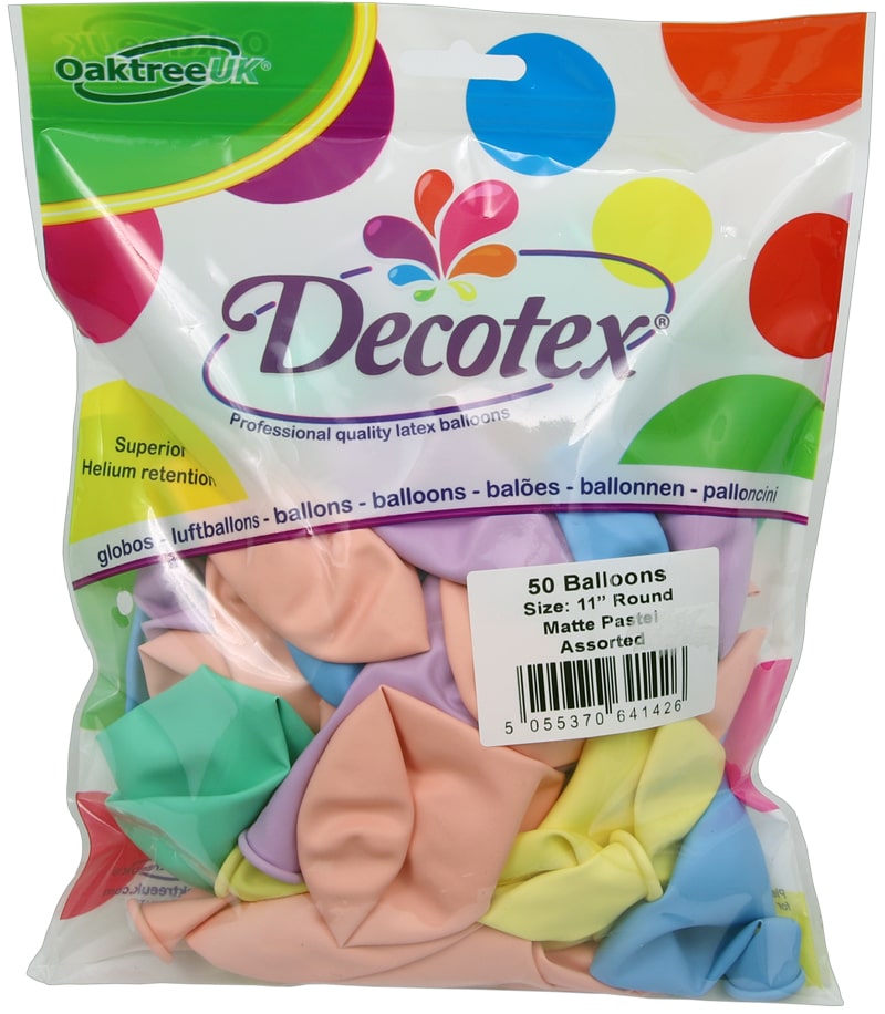 Decotex Pro 11inch Matte Pastel Assorted x 50pcs