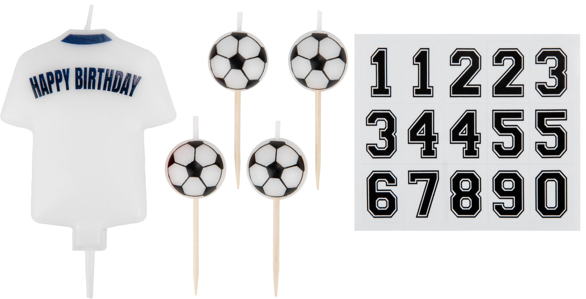 8cm Football Shirt CandleWhite Stripe