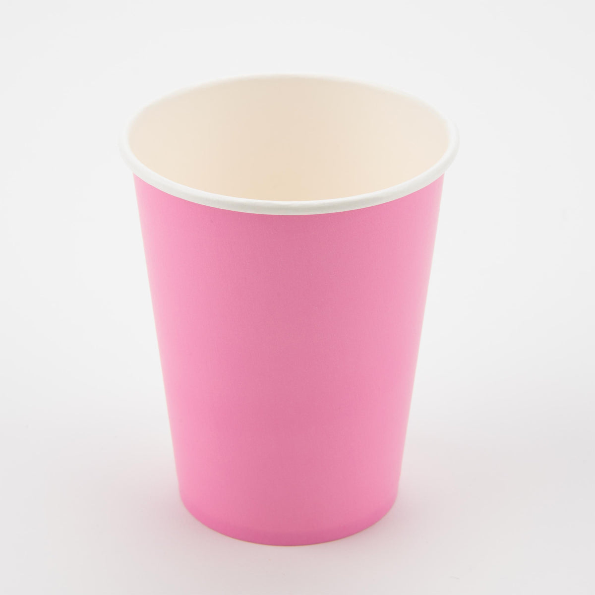 Bubblegum Pink - 9oz Paper Cups x 8 Plastic Free