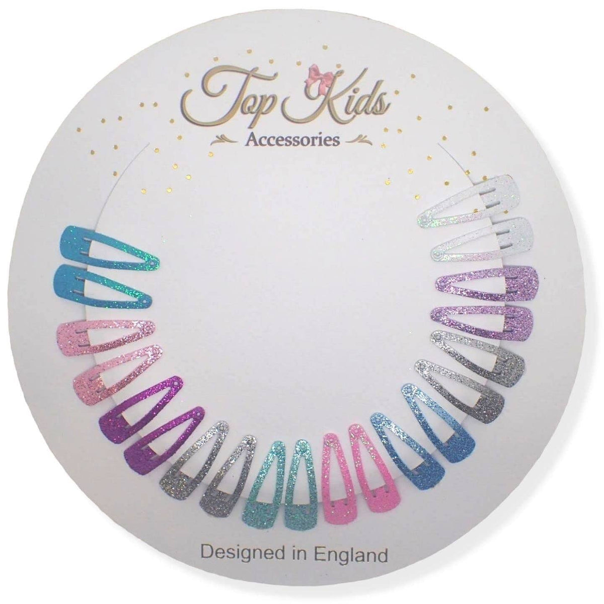 Small Mini Glitter Snap Hair Clips for Girls Hair Accessories - 20pk