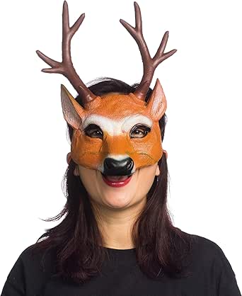 Brown Deer Mask with Antlers
