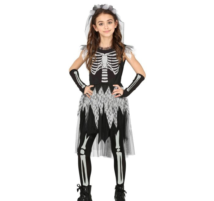Girls Skeleton Skull Dress