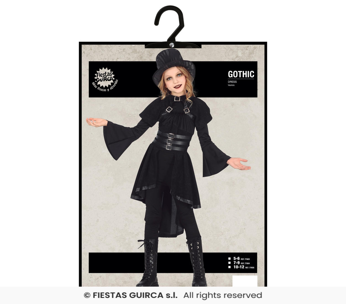 Girl's Gothic Black Dress