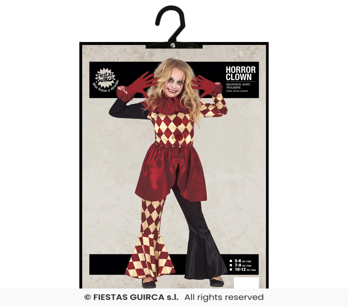 Girl's Horror Clown Costume
