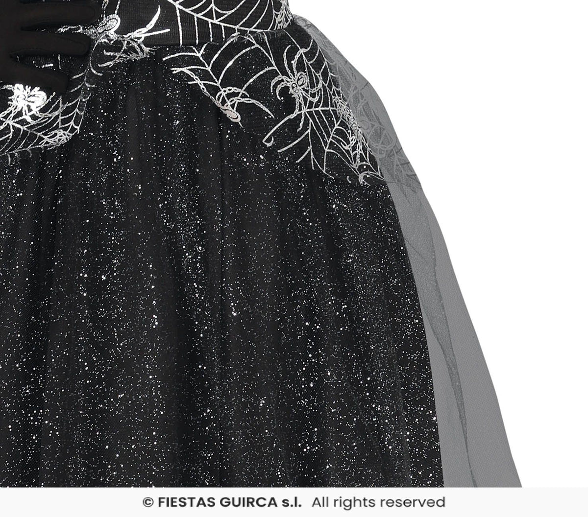 Girls Silver Sparkle Witch Dress & Hat