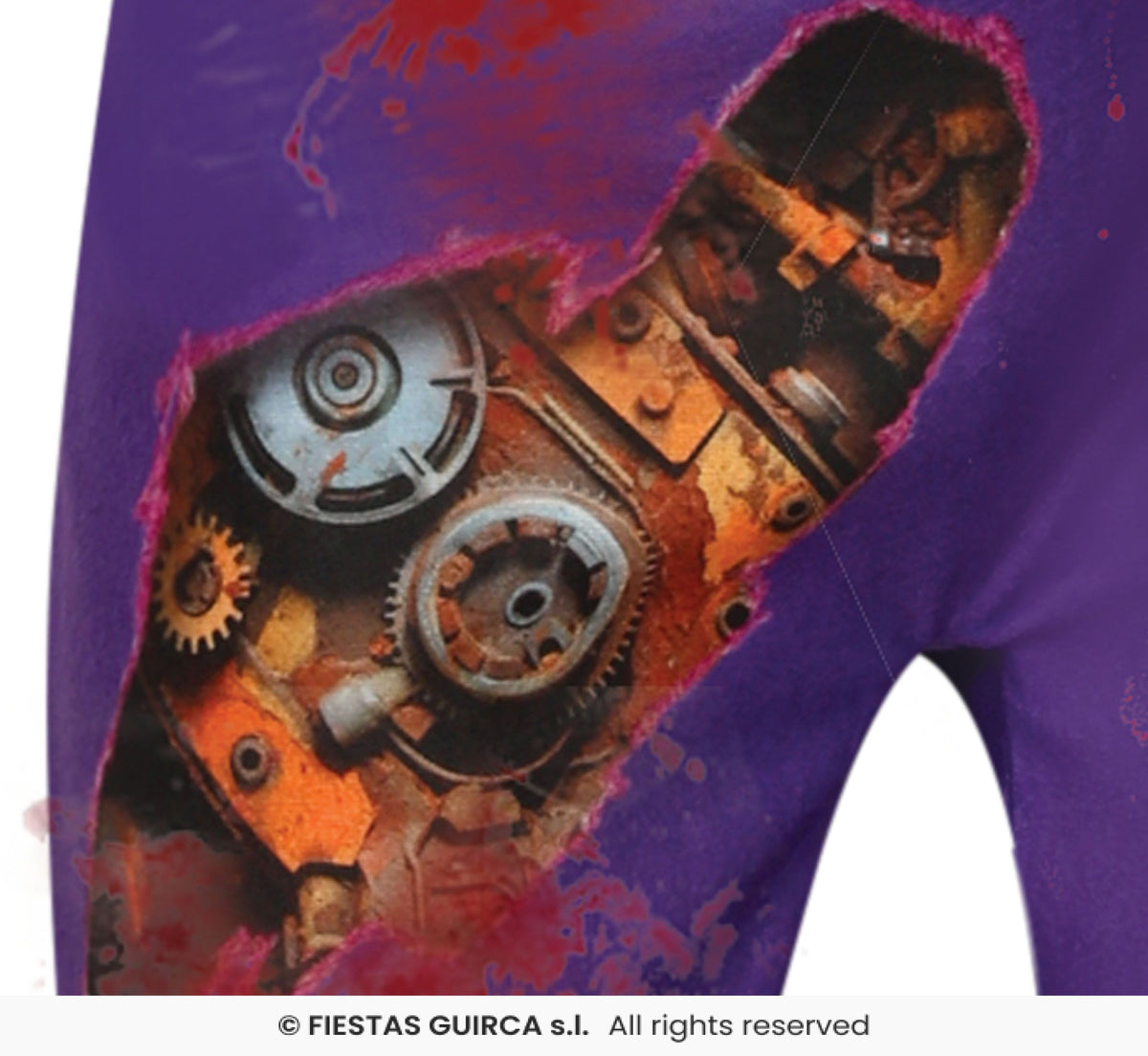 Creepy Robot Purple Rabbit Costume