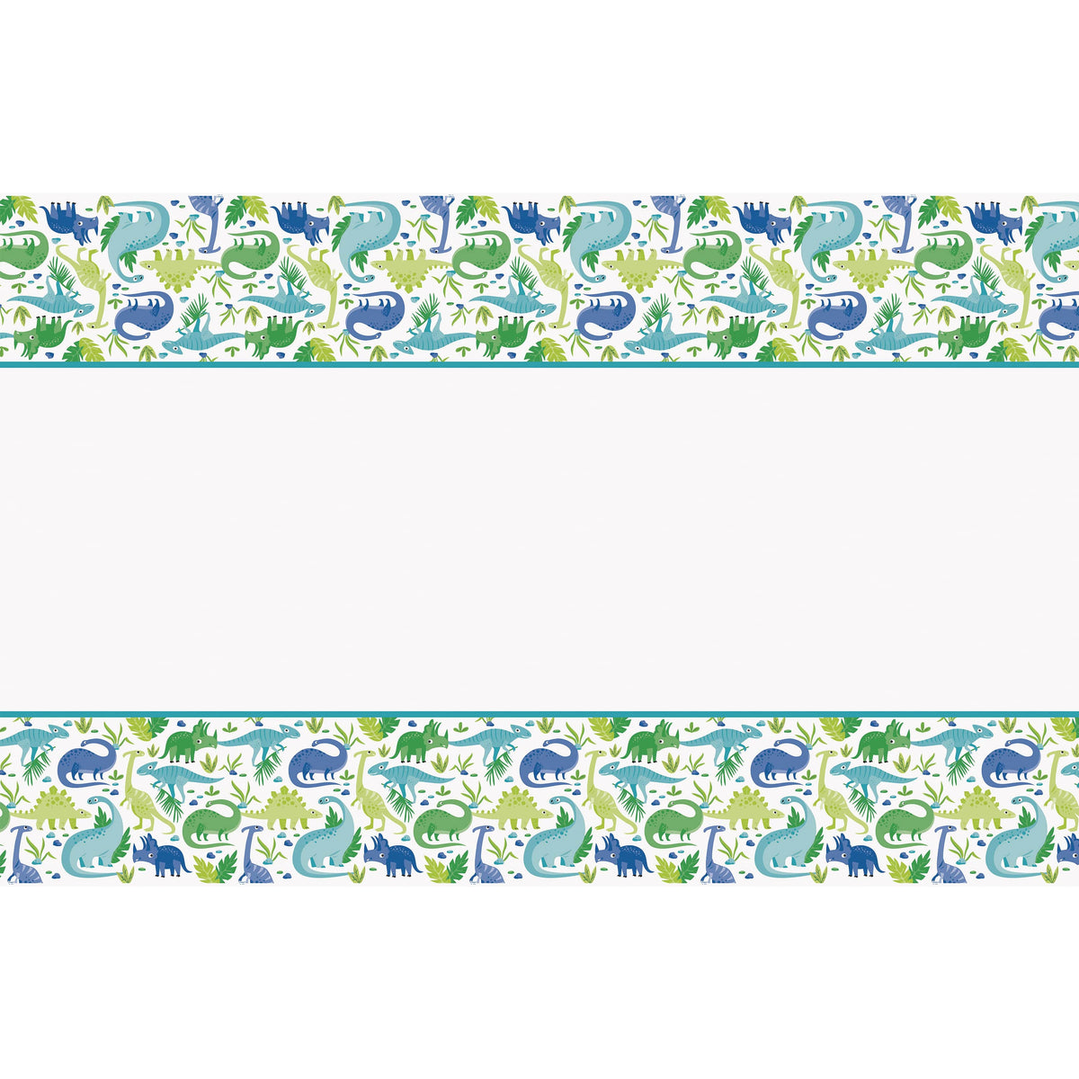 Blue & Green Dinosaur Party Plastic Table Cover - Each
