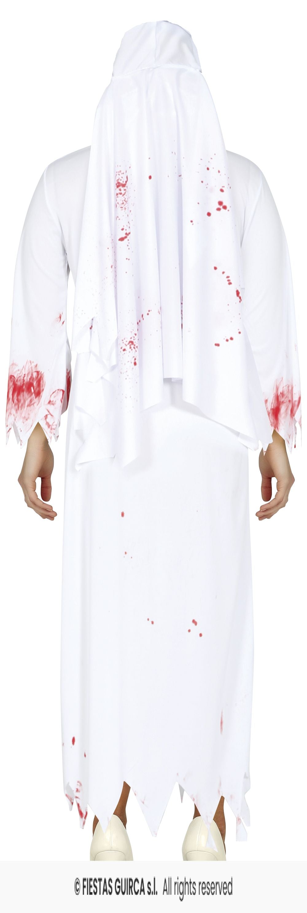 Bloody Nun White & Blood Splattered Costume