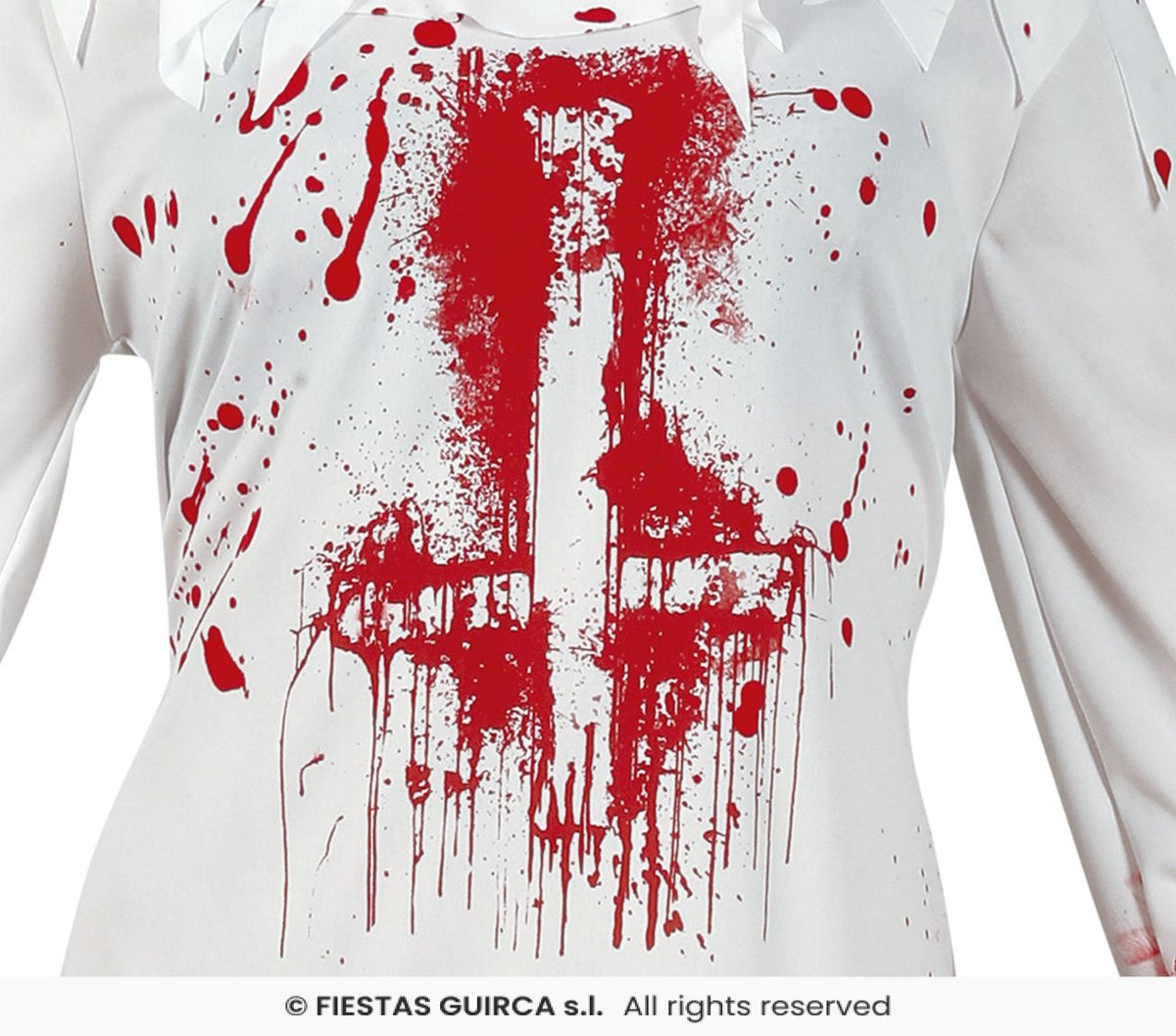 Bloody Nun White & Blood Splattered Costume