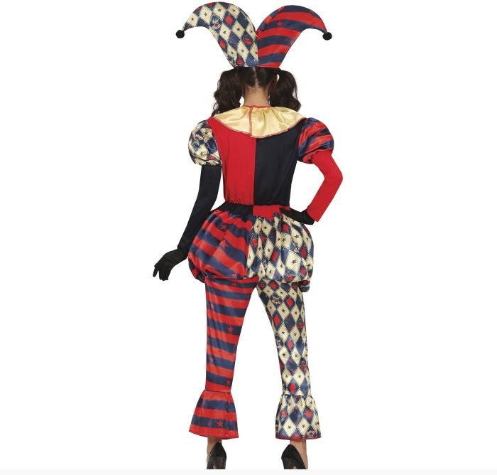 Ladies Diamond Harlequin Jester Costume