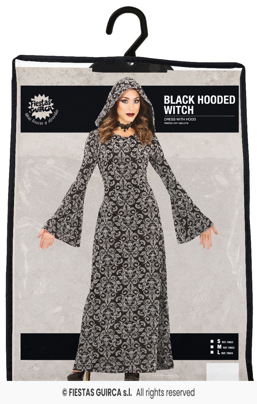 Black Hooded Witch Dress