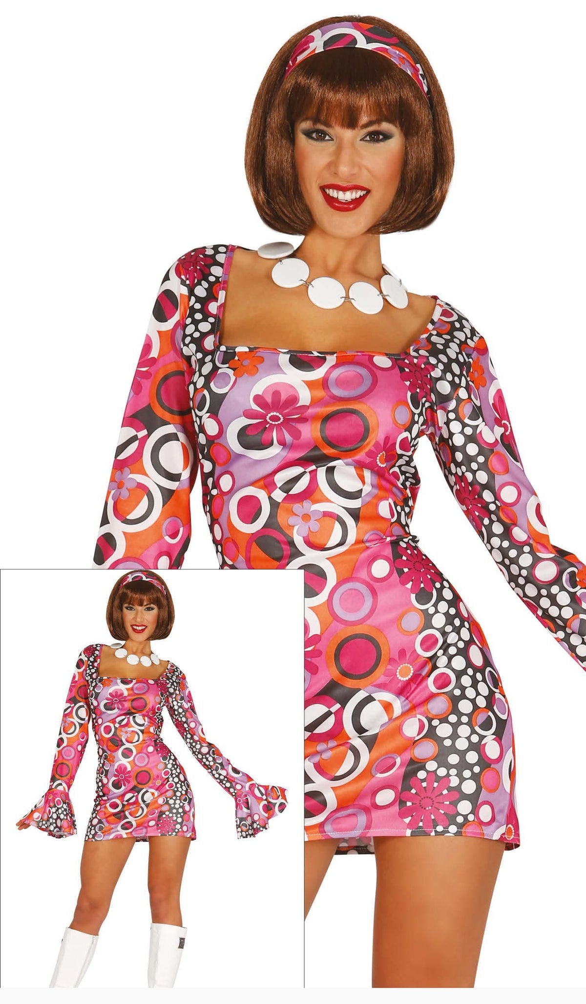 Ladies 70s Disco Night Dress