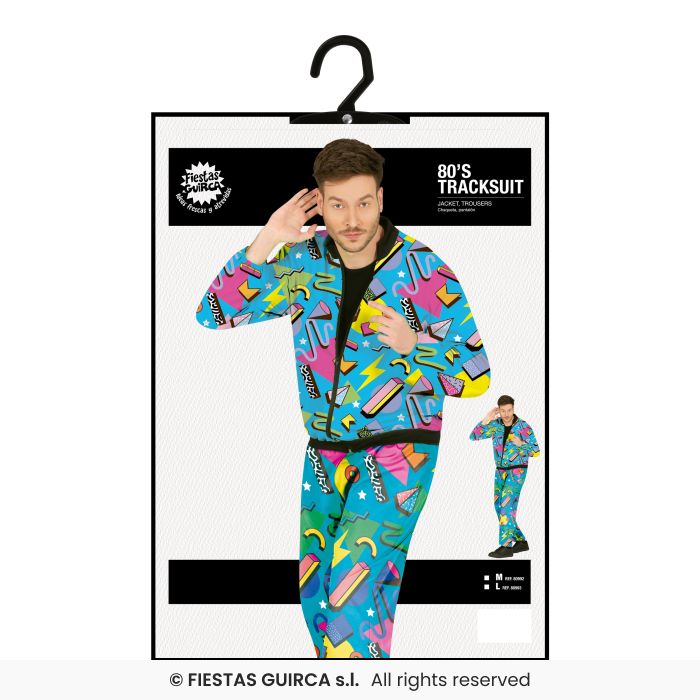 Adult 80s Colourful Tracksuit