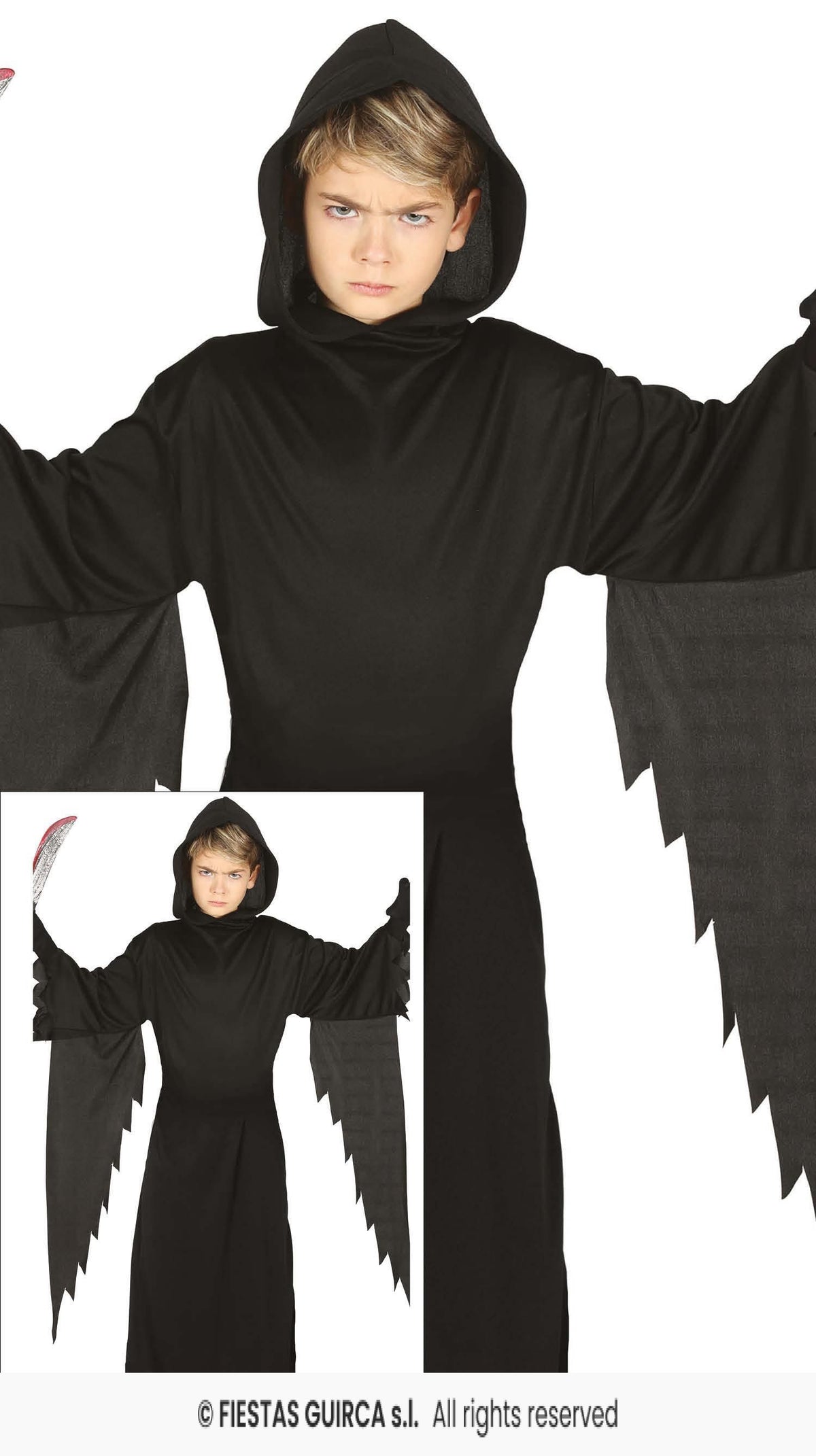 Children's Black Robe Assassin Costume