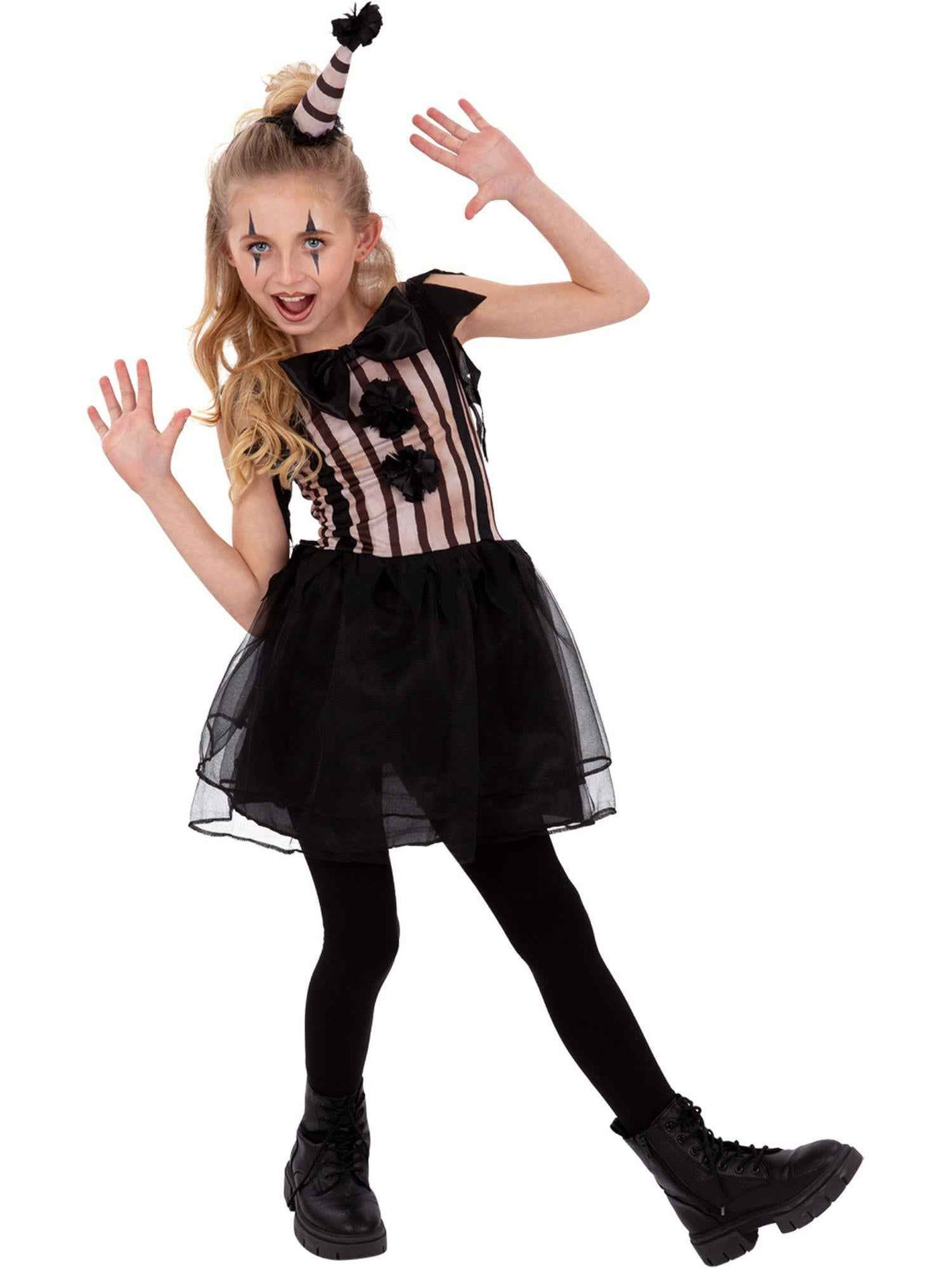 Dark Vintage Clown Costume, Girls