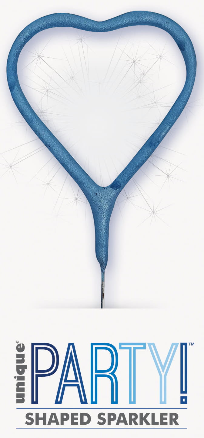 7" Blue Glitz Number Cake & Cupcake Sparklers