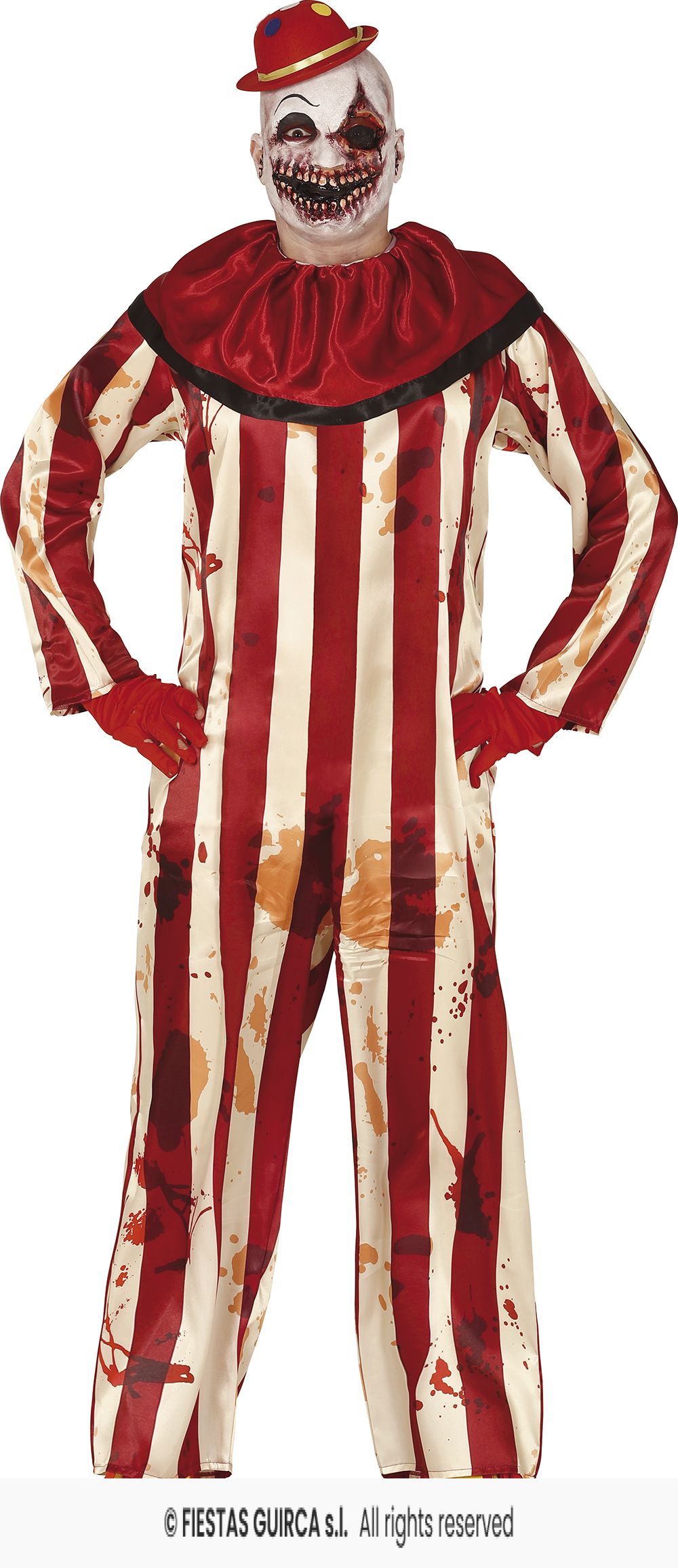 Adults Striped Killer Clown Costume