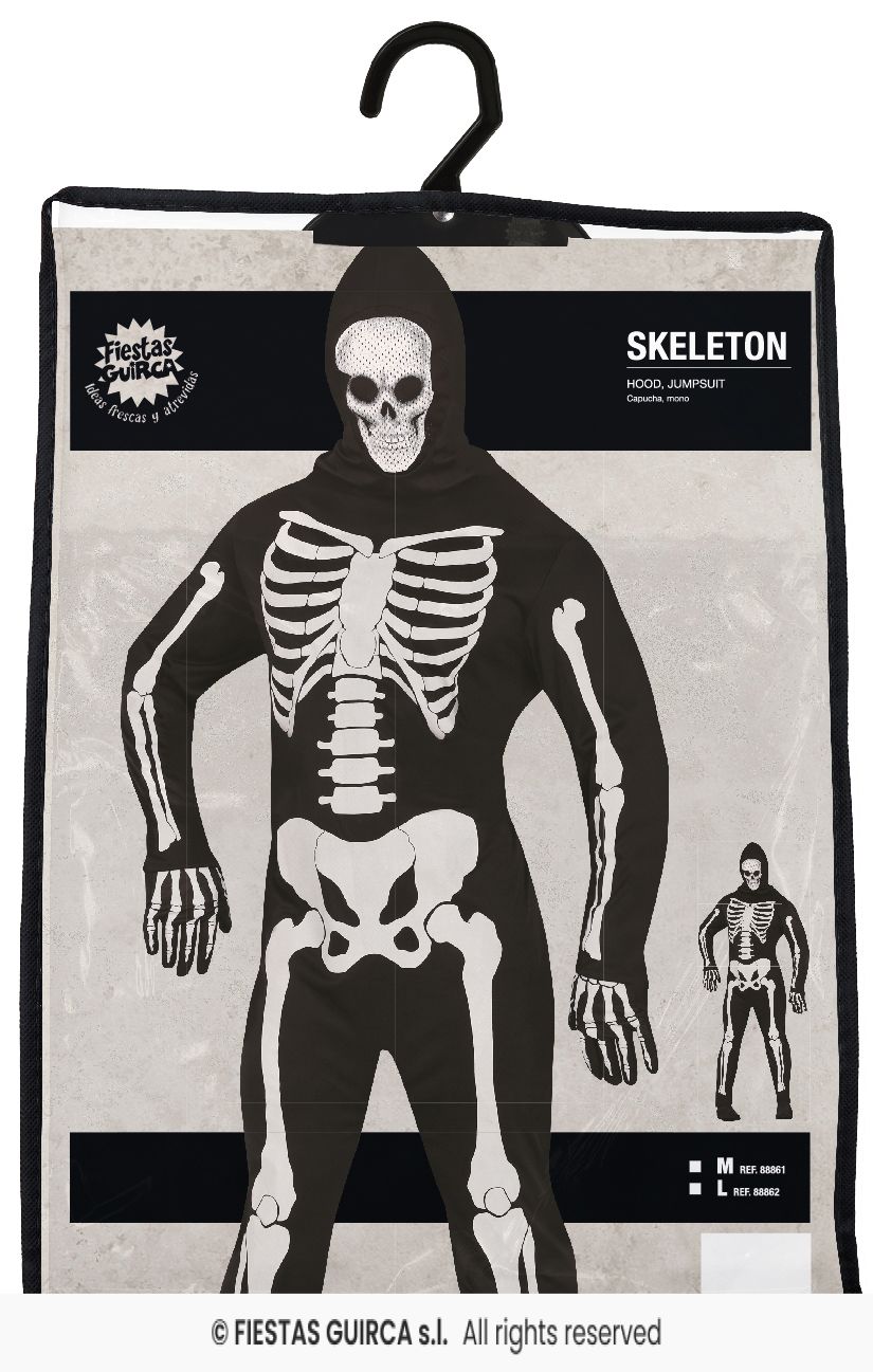 Adult Skeleton Jumpsuit Costume