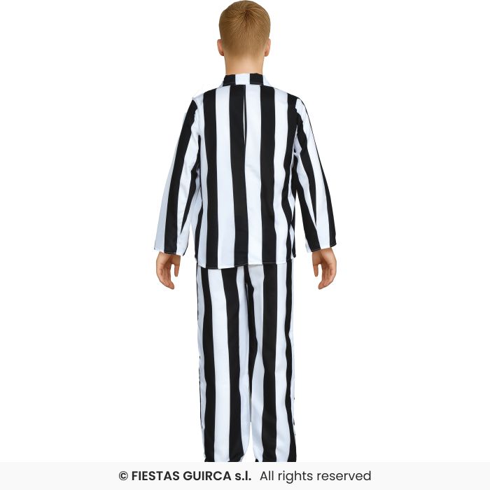Adults Striped Striped Black & White Skeleton Costume